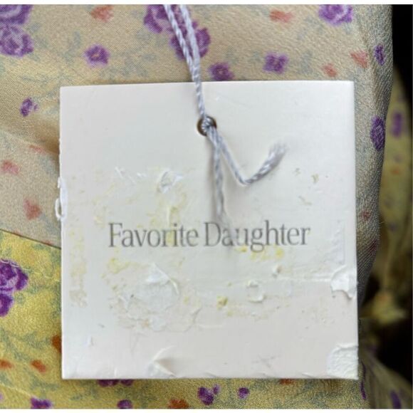 Favorite Daughter Tie-Front Blouse in Yellow Motif NWT Size Medium - Picture 8 of 8